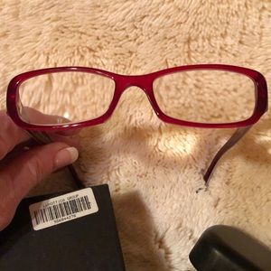 Dolce & Gabbana red leopard print glasses